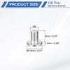 sourcing map M5-0.8 x 6mm 100Pcs Flat Round Head Screws