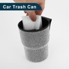 TUCKBOLD Car Trash Can Portable Seat Back Trash Bin White