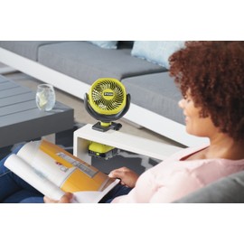 RYOBI RCF18-0 18V ONE+ Cordless 10cm Clamp Fan (Bare Tool) Hyper Green
