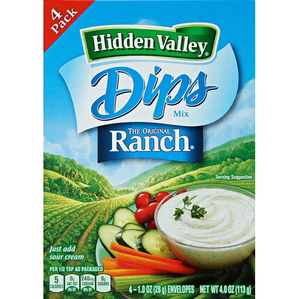 Hidden Valley Dips Mix - Original Ranch - 1 oz - 4 Count