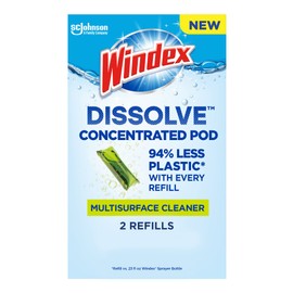 Windex Dissolve Concentrated Pods, Multisurface Cleaner, 2 Concentrated Dissolvable Refill Pods