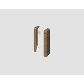 EGGER End piece li/re 6 cm walnut light brown | new cubic profile | 2 pieces