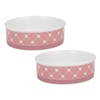 Bone Dry Trellis Paw Print Pet Bowl Set Microwave &