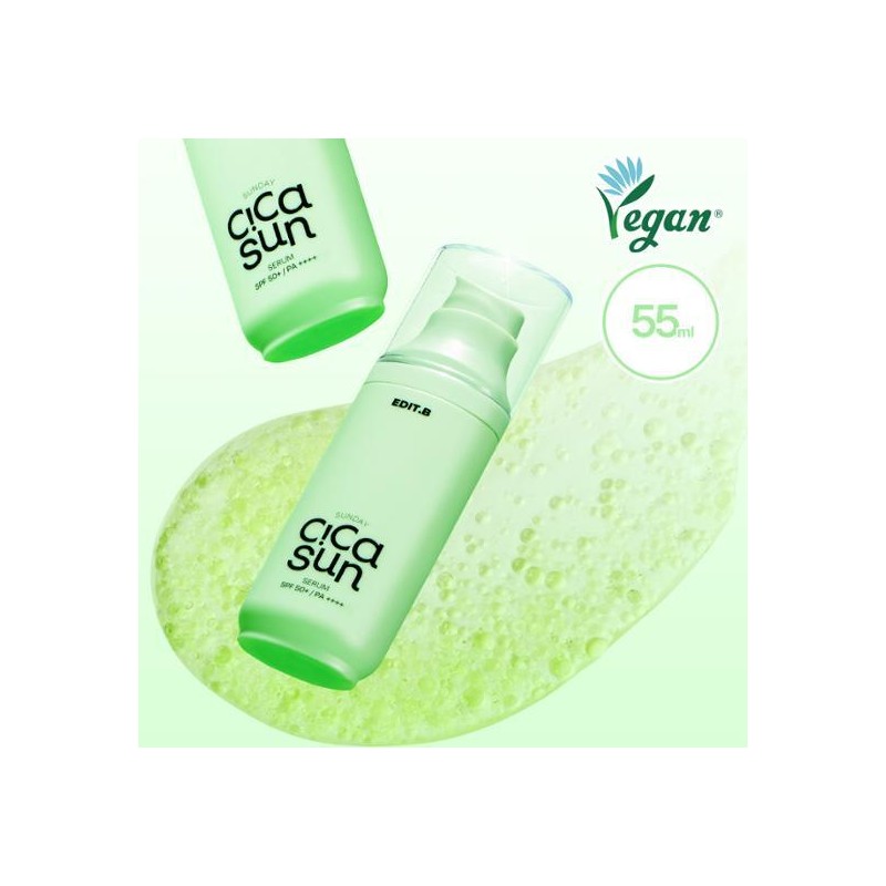 EDIT.B Sunday Cica Sun Serum 55ml SPF50+ PA++++ - EDIT.B
