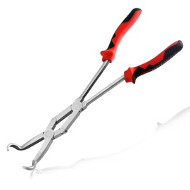 LEONTOOL Extra Long Nose Hose Grip Pliers 13" Spark Plug Pliers Long Reach XL Pivot Ring Nose Plier Hose Removal Plier with Serrated Jaw Spark Plug Boot Puller for Hard to Reach Narrow Spaces,Large