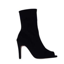 Carlota High Heels | Women´s Charls Black/Red Comfortable Dancing Pumps | Heel Height Approximately 3.5 in | Open-Toe Style, Black, 8