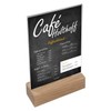HMF 46940 Acrylic Table Stand with Wooden Base DIN A6