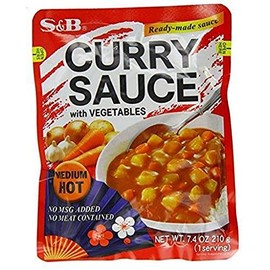 S&B Curry Sauce with Vegetables Medium Hot, 7.4-Ounce (Pack of 10) .3 pack