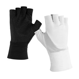Hyperformance Marching Band Gloves by Director's Showcase (DSI) - Fingerless (Small, White)