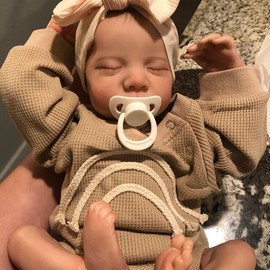 Zero Pam Reborn Dolls 19in Handmade Lifelike Baby Doll Realistic Newborn Sleeping Baby