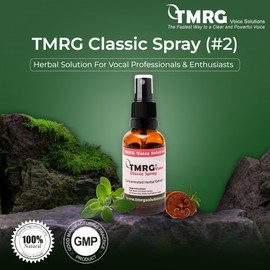 TMRG Classic Vocal Remedy Spray - Natural Fast Acting Relief for Singers, Speakers, and Professionals | Instant Clarity & Tone Enhancement - Quick Fix for Vocal Fatigue, Inflammation, and Hoarseness