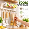 30cm Wall Mounted Kitchen Organizer Rack, Stainless Steel Utensil Holder