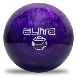 ELITE Pre-Drilled Star Polyester Bowling Ball - Great for Spare Shooting League Bowlesr or Straight Bowling - Perfect Gfit for Beginner Bowlers (10 Pound - Medium Drilling, Purple Pearl)