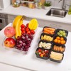 Dingerjar Divided Serving Tray with Lid and Handle - Snackle