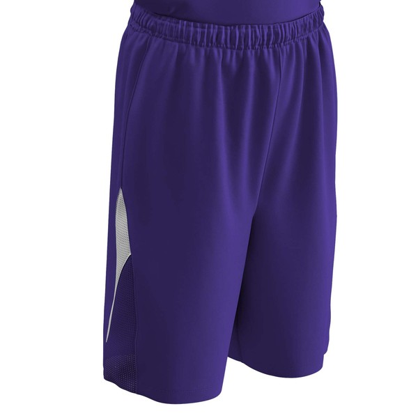 CHAMPRO Men's Pivot Reversible Basketball Shorts Purple, White