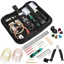 Guitar Maintenance Kit, W006 Guitar Repairing Kit Guitar Care Kit Maintenance Tool Set Cleaning Accessories