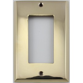 Unlacquered Polished Brass 1 Gang GFI/Rocker Switch Plate