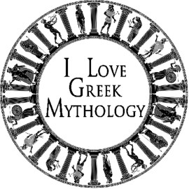 Kiwi Gifts I Love Greek Mythology - 3 Pack Circle Stickers 3 Inch