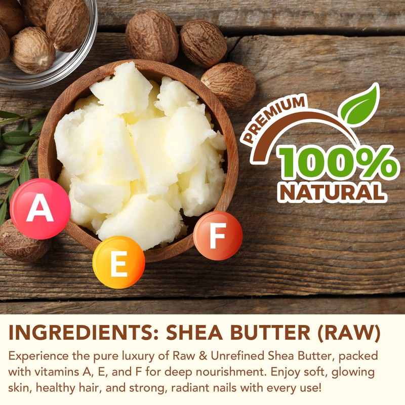 Xaarty 2Pack Shea Butter Raw Organic, Pure & Natural Unrefined