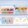 mekueeex 4 Set Snack Containers with 3 Removable Compartments Reusable