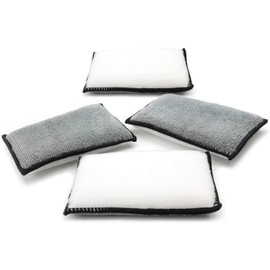 Antibacterial Microfiber Dual Action Scrubbing Pads,Bath and Kitchen,Multipurpose Cleaning Scrubbing Pads - Suitable For Stainless Steel (2)