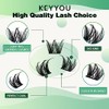 KEYYOU Lash Clusters,96 Pcs Cluster Lashes D Curl 10-18MIX DIY