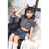 Clear Stone Halloween Toxic Wolf Kids Cosplay, 55.1 inches (140