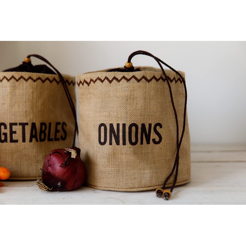 Natural Elements Onion Bag with Blackout Lining, Hessian, Brown, 20