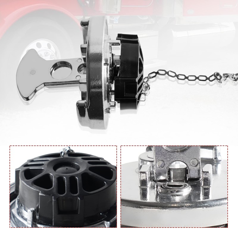 Dexepe 2Pcs Locking Diesel Fuel Cap 4" Compatible With Peterbilt