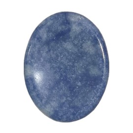 Manekieko 2 Pcs Blue Aventurine Crystal Thumb Worry Stone,Stress Relax Healing Reiki Crystal Pocket Palm Stones
