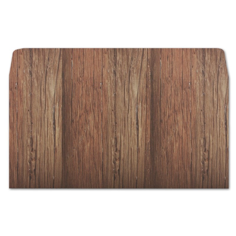 Pack of 25 Designer Envelopes in Natural Wood Look DIN