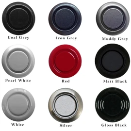 Dolphin Automotive DMS400 Micro Size Reverse Parking Sensors - 4 Rear Sensors With Audio Alerts - Auto Express Award Winning Brand In 9 Colours (Matt Black)