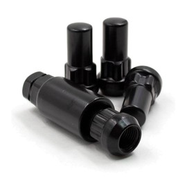 OKOVO Lug Wheel Lock Nuts 14X2 Black Bulge Acorn 1.9" Locking Lugs for Navigator for Mark LT for Blackwood for Expedition for Excursion for F150 for F350/F250 SuperDuty Key 4pc Steel