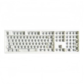 BOYI GMK108 Barebones Keyboard Kit,VIA/GMK Programable Gasket Mounted BT5.0/2.4GHz/Type-C Wired 100% Full Size Custom PCB DIY Hot-Swap Mechanical Keyboard Kit (White)