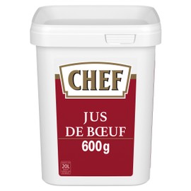 CHEF Beef jus, ideal for short-fried beef dishes and steak sauces, intense beef flavour, makes 10 L, pack of 1 (1 x 600 g GastroBox)