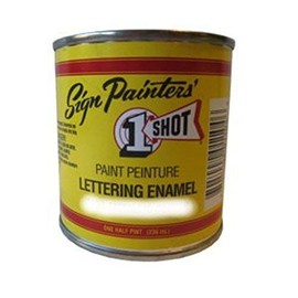 One Shot Sign Lettering Paint - Metallic Gold - 8oz Can