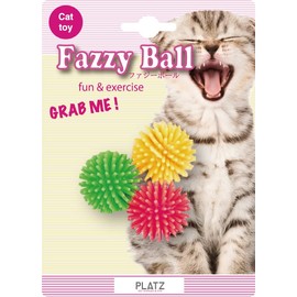 PLATZ PET SUPPLIES & FUN Cat Toy Cat Toy Fuzzy Ball 3P