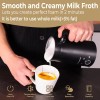 HAUSHOF 4-in-1 Electric Milk Frother Steamers Large Capacity Automatic Warm