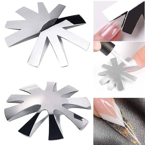 French Smile Line Cutter, Nail Art Module for French Smile, V Shape Nail Cutter and U Shape French Smile Line Cutter Stainless Steel