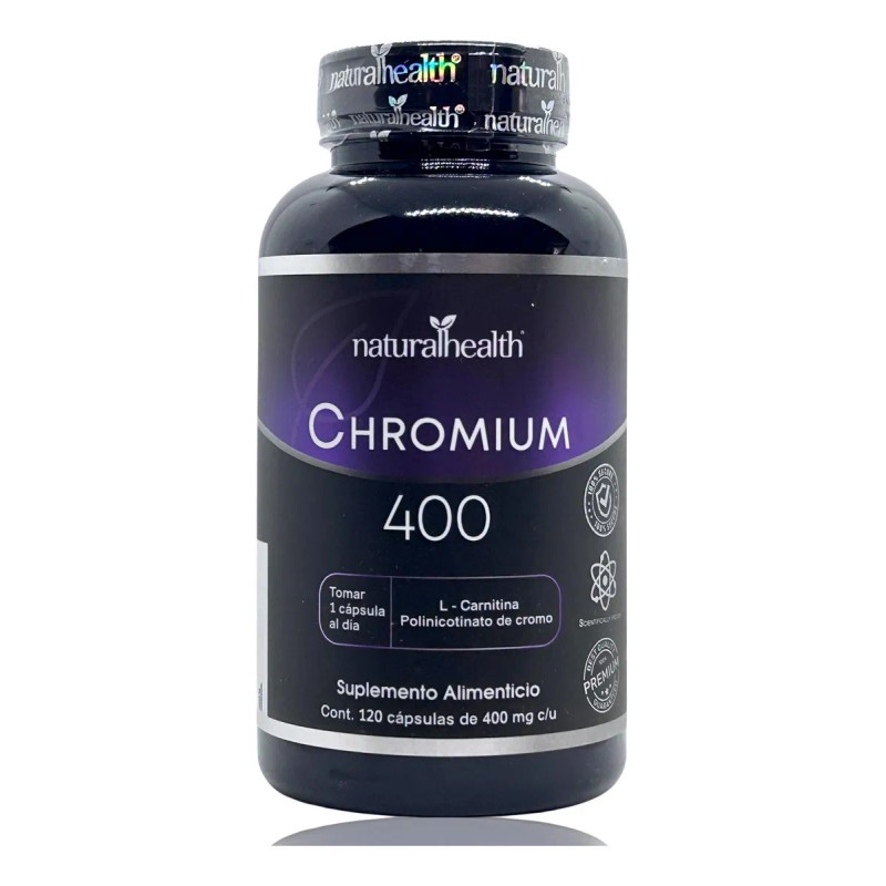 Suplemento Chromium 400 L-carnitina de 120 cpsulas Naturalhealth