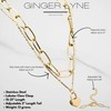 Paperclip Layered Chain Necklace for Women by Ginger Lyne |