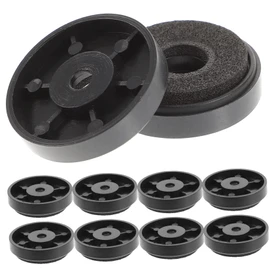 LABRIMP 10pcs Speaker Isolation Feet Round Speaker Base Mats for Vibration Absorption HiFi Isolation for Turntables and Audio Equipment