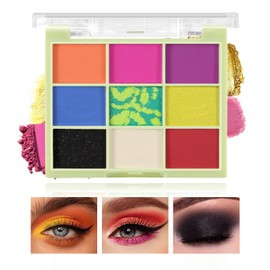 Boobeen Colourful 9 Colours Eyeshadow Palette, Cream Shimmer Matte Powder Eyeshadow Palette, Warm Cold Natural Eyeshadow Makeup