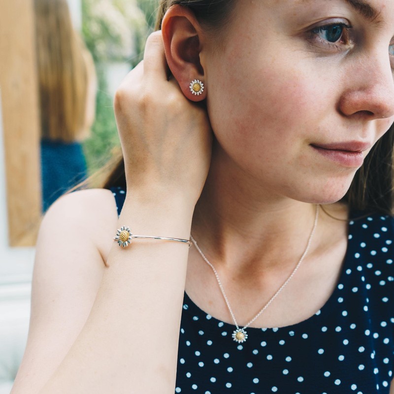 Philip Jones 3pc Daisy Cuff Bangle Set