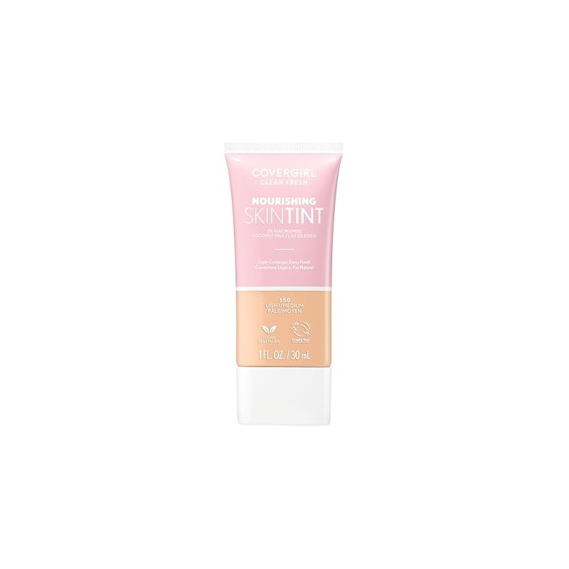 COVERGIRL, Clean Fresh Skin Milk Foundation, Light/Medium, 1 Count