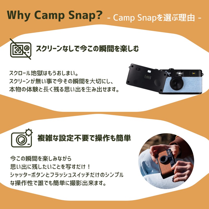 CS-V105-GR-JP [Camp Snap Screenless Digital Camera, Green]