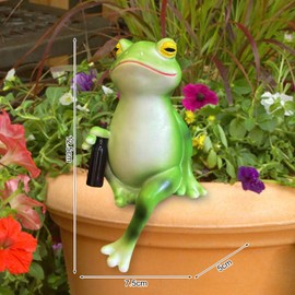 Garden Pond Decorative Frog Figure, Frog Garden Decoration for Outdoor Use, Weatherproof, Pond Decoration, Frog Figures, Resin Frog Statue, Garden Statue for Mini Pond, Fountain, Balcony, Office