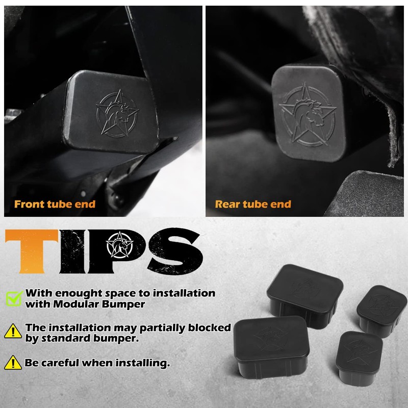 HIBRONGO Crash Bar End Caps Compatible with Ford Bronco Accessories
