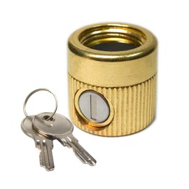 Outdoor Water Spigot Lock for FSS 50,Knob Faucet Locks Fits 3/4" Faucet,Outdoor Hose Bib Lock Brass Garden Faucet Locks to Prevents Water Theft, Knob Installation Requires No Padlock—Faster Access