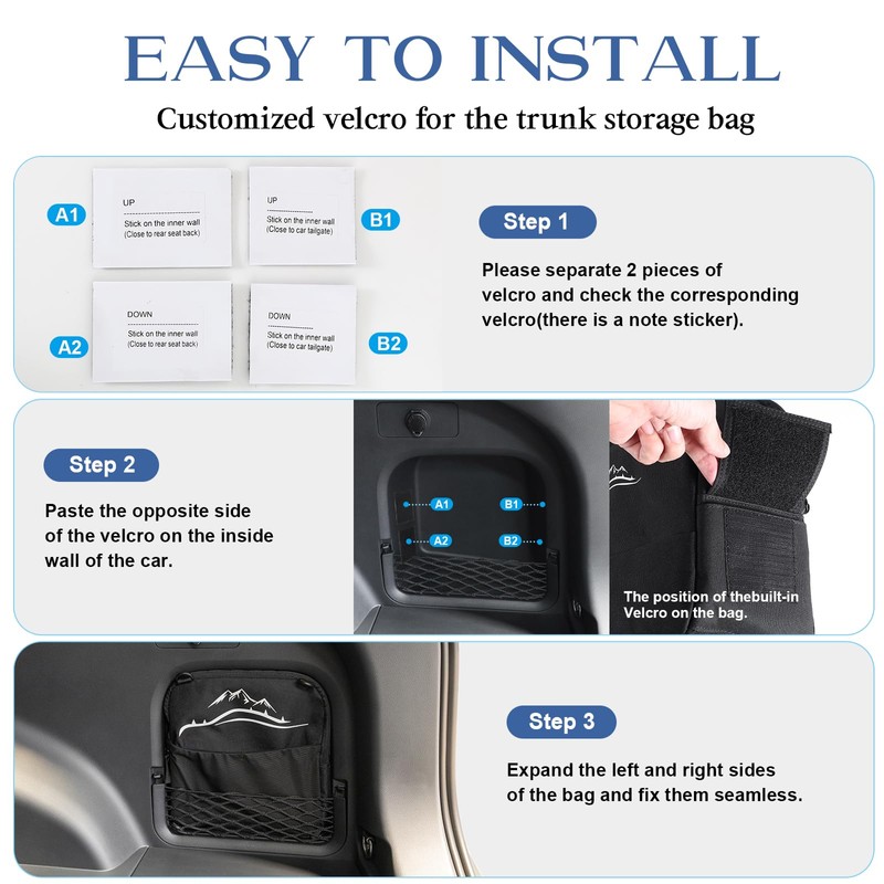 KIMCARLEY Trunk Organizer Multifunction Backpack, Upgrade Design Trunk Cubby Storage